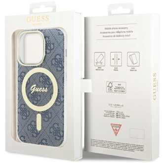Pouzdro Guess IML 4G MagSafe pro iPhone 15 Pro Max - modré