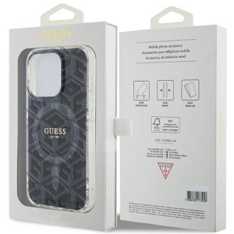 Pouzdro Guess IML GCube MagSafe pro iPhone 15 Pro Max - černé