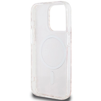 Pouzdro Guess IML GCube MagSafe pro iPhone 15 Pro Max - růžové