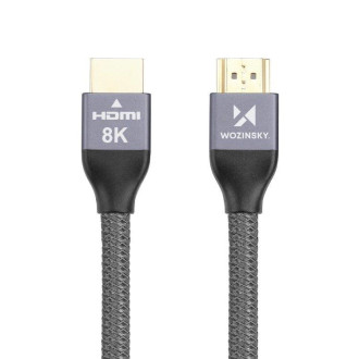 Wozinsky kabel HDMI 2.1 8K 60 Hz 48 Gbps / 4K 120 Hz / 2K 144 Hz 5 m Stříbrný (WHDMI-50)