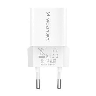 Wozinsky WWCEAC GaN USB-A USB-C 33W nástěnná nabíječka - bílá