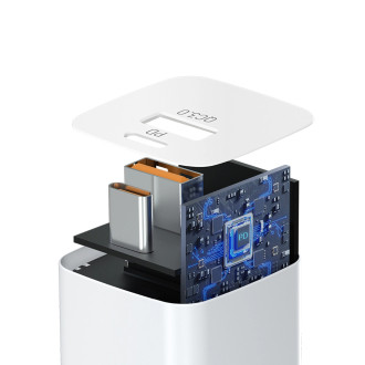 Wozinsky CMWCW 20W USB-C / USB-A nástěnná nabíječka - bílá