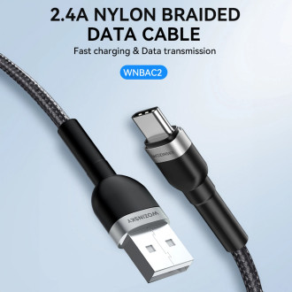 Wozinsky WNBAC2 USB-A / USB-C 2.4A kabel 2 m - černý