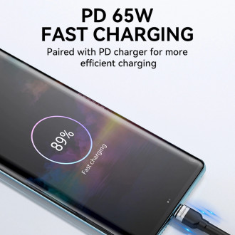 Wozinsky WNBCC2 USB-C / USB-C PD 65W kabel 2 m - černý