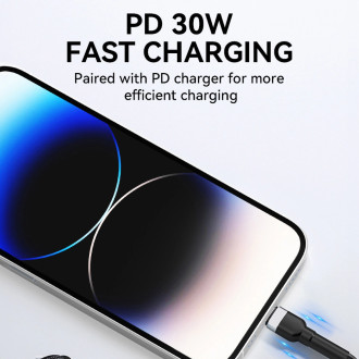 Wozinsky WNBCL1 Lightning / USB-C PD 30W kabel 1 m - černý