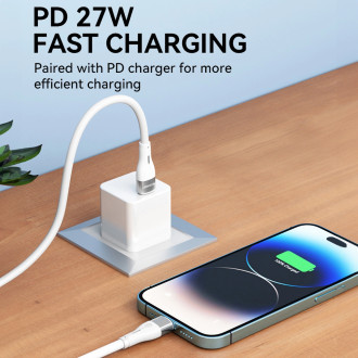 Wozinsky WSTCL1 Lightning / USB-C PD 27W kabel 1 m - bílý
