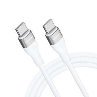 Wozinsky WSTCC1 USB-C / USB-C PD 65W kabel 1 m dlouhý - bílý