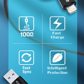 Wozinsky WNBAA 4v1 kabel 2x USB-C 1x USB-A 1x Lightning 60W 1 m - černý