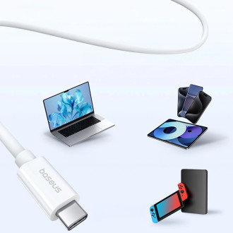 Baseus CB000068 USB-C - USB-C kabel 240W PD 8K 60Hz 1m - bílý