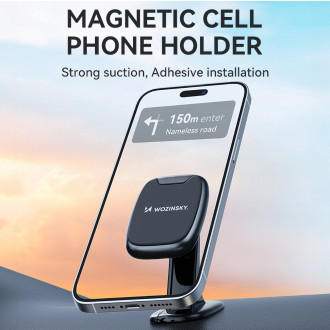 Wozinsky WUMTD magnetický držák telefonu na palubní desku auta - černý