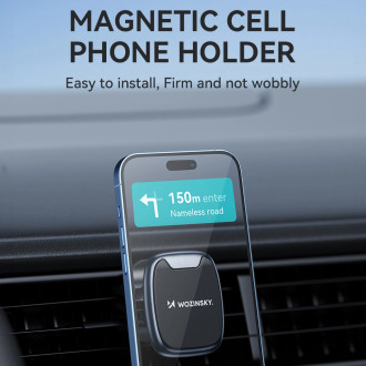 Wozinsky WUMTK magnetický držák telefonu do ventilace auta - černý