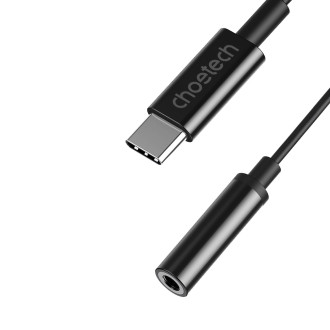Choetech AUX003 USB-C / DC 3,5mm audio adaptér - černý