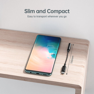 Choetech AUX003 USB-C / DC 3,5mm audio adaptér - černý