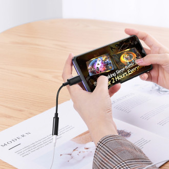 Choetech AUX003 USB-C / DC 3,5mm audio adaptér - černý