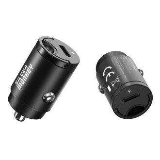 Silver Monkey PD-CPCT30-SM 30W 1x USB-C PD nabíječka do auta - černá