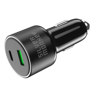 Silver Monkey SMA014 100W nabíječka do auta 1xUSB-C PD 1xUSB-A QC 3.0 - černá