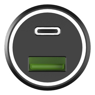 Silver Monkey SMA078 nabíječka do auta 1xUSB-C 1xUSB-A 45W PD QC - černá