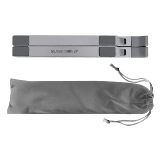 Ergonomický skládací stojan na notebook Silver Monkey Blanc - stříbrný