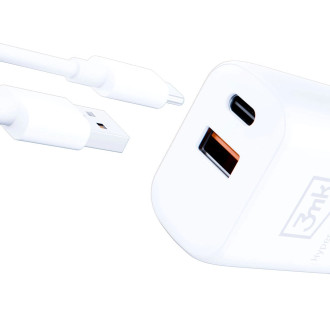 3MK HyperCharger 20W 1xUSB-C + 1xUSB-A PD / QC charger