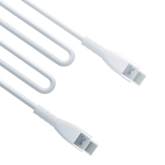 3MK HyperSilicone Cable USB-C / USB-C white cable 1m 60W 3A