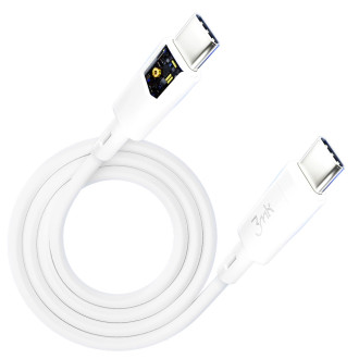 3MK HyperSilicone Cable USB-C / USB-C white cable 1m 60W 3A