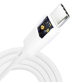 3MK HyperSilicone Cable USB-C / USB-C white cable 1m 60W 3A