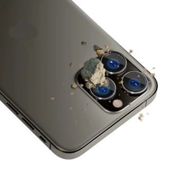 Sklo fotoaparátu pro iPhone 14 Pro Max / 14 Pro 9H pro 3mk Lens Protection Lens Pro Series Lens – šedá