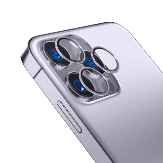 Sklo fotoaparátu pro iPhone 14 Pro Max / 14 Pro 9H pro objektiv 3mk Lens Protection Pro Series – fialový