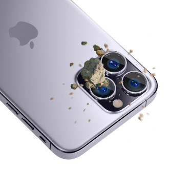 Sklo fotoaparátu pro iPhone 14 Pro Max / 14 Pro 9H pro objektiv 3mk Lens Protection Pro Series – fialový