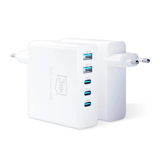 3mk Hyper Charger GaN USB / USB-C QC PD 140W nástěnná nabíječka bílá