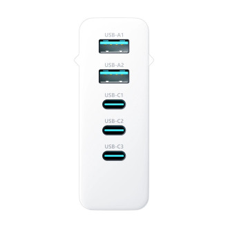3mk Hyper Charger GaN USB / USB-C QC PD 140W nástěnná nabíječka bílá