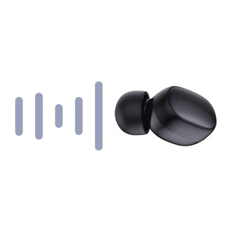 Bezdrátová Bluetooth sluchátka do uší 3mk FlowBuds - černá
