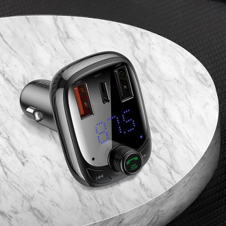Bluetooth vysílač / nabíječka do auta Baseus S-13 (Overseas Edition) - černá