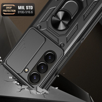 Custodia Hybrid Armor Camshield per Z Fold 5 5G con protezione per fotocamera - nera