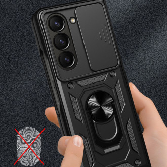 Custodia Hybrid Armor Camshield per Z Fold 5 5G con protezione per fotocamera - nera
