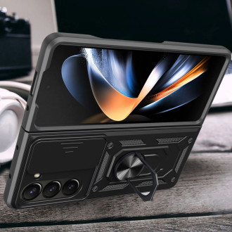 Custodia Hybrid Armor Camshield per Z Fold 5 5G con protezione per fotocamera - nera