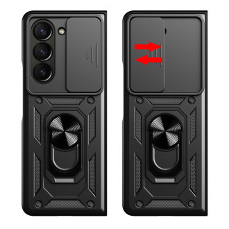Custodia Hybrid Armor Camshield per Z Fold 5 5G con protezione per fotocamera - nera