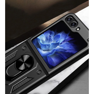Custodia Hybrid Armor Camshield per Z Flip 5 5G con protezione per fotocamera - nera