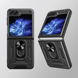 Custodia Hybrid Armor Camshield per Z Flip 5 5G con protezione per fotocamera - nera