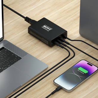 Wozinsky WGCSB 240W GaN nástěnná nabíječka USB-A / 3 x USB-C - černá
