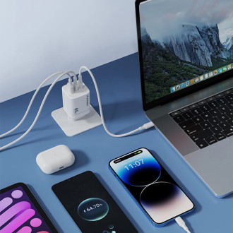 Wozinsky CGWCW 65W USB-A / 2 x USB-C GaN nástěnná nabíječka - bílá