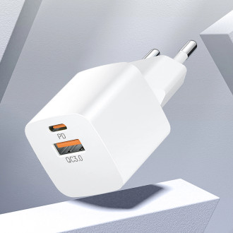 Wozinsky CMWCW 20W USB-C / USB-A nástěnná nabíječka - bílá