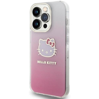 Custodia Hello Kitty IML Gradient Electrop Kitty Head per iPhone 15 Pro Max - rosa
