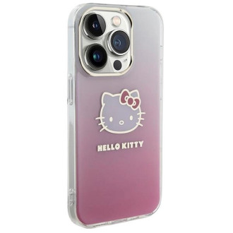 Custodia Hello Kitty IML Gradient Electrop Kitty Head per iPhone 15 Pro Max - rosa