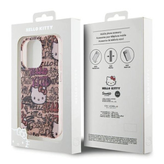 Custodia Hello Kitty IML Tags Graffiti per iPhone 15 Pro Max - rosa