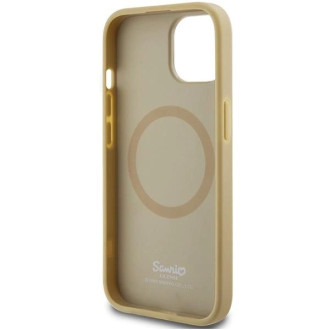 Custodia Hello Kitty in pelle Kitty Head MagSafe per iPhone 15 - oro