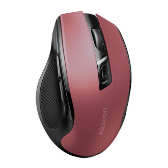 Ugreen MU006 bezdrátová optická myš USB 2,4 GHz / Bluetooth 5.0 4000 DPI - červená