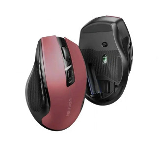 Ugreen MU006 bezdrátová optická myš USB 2,4 GHz / Bluetooth 5.0 4000 DPI - červená