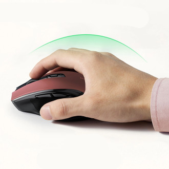 Ugreen MU006 bezdrátová optická myš USB 2,4 GHz / Bluetooth 5.0 4000 DPI - červená