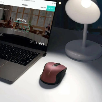 Ugreen MU006 bezdrátová optická myš USB 2,4 GHz / Bluetooth 5.0 4000 DPI - červená